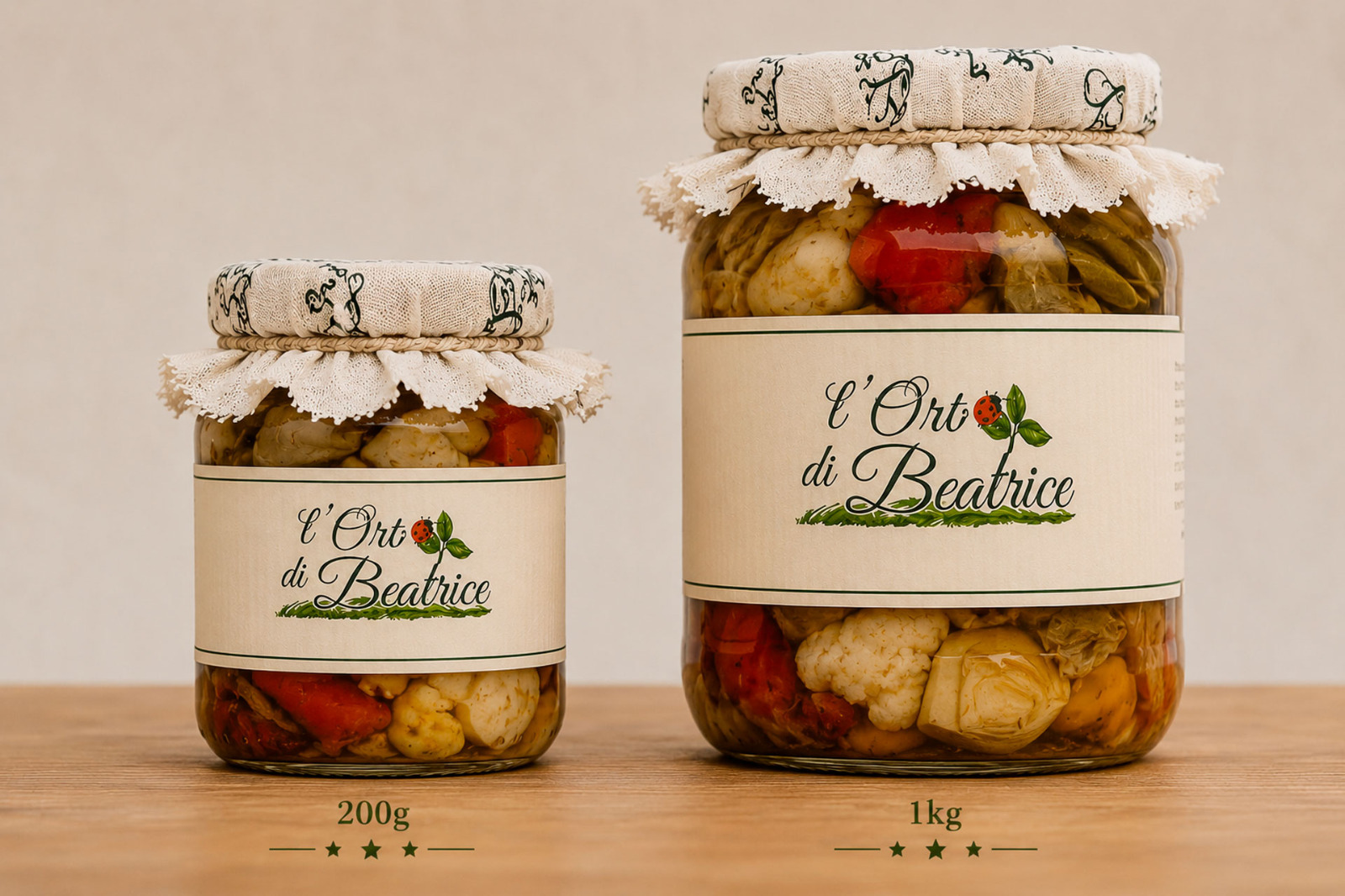 barattoli 1kg prodotti tipici piemontesi conserve